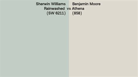 Sherwin Williams Rainwashed SW 6211 Vs Benjamin Moore Athena 858