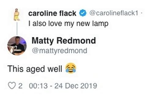 Caroline Flack S 2010 Tweet About Her New Lamp Goes