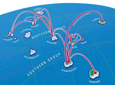 The Timetablist Air Rarotonga Route Map 2009