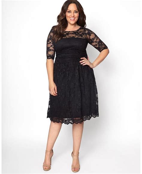 Kiyonna Womens Plus Size Luna Lace Dress And Reviews Dresses Plus