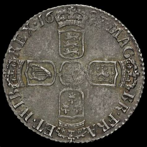 William Iii Early Milled Silver Sixpence Third Bust Gvlieimvs Error