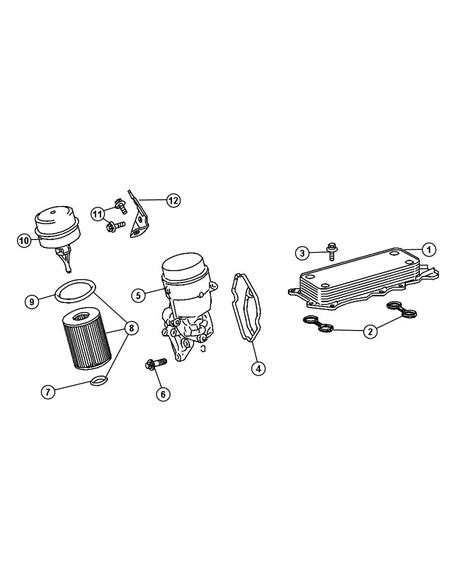 2021 Jeep Grand Cherokee Housing Oil Filter Diesel Engine Turbo