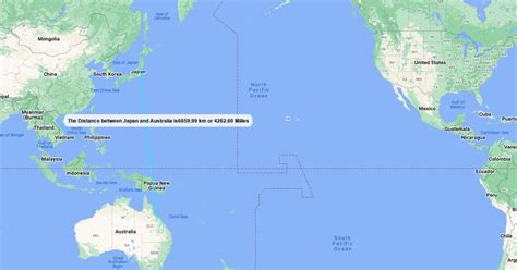 Map Showing The Distance Between Japan And Australia Scribble Maps