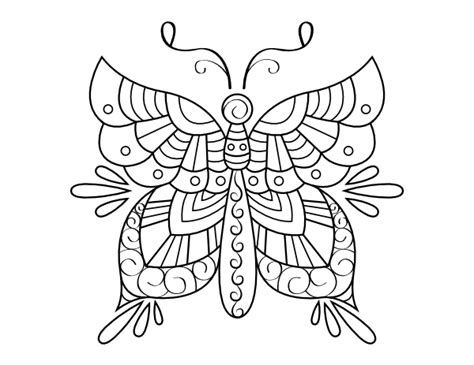 Printable Fancy Butterfly Coloring Page