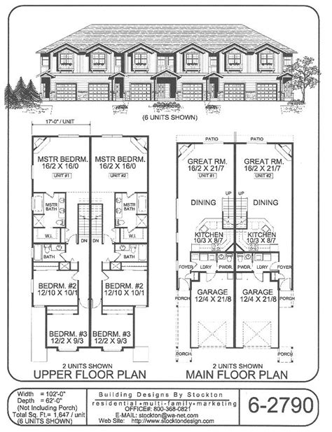 Building Designs By Stockton Plan Town House Plans How To