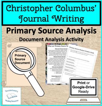 Christopher Columbus Journal Writing Primary Source Document Analysis