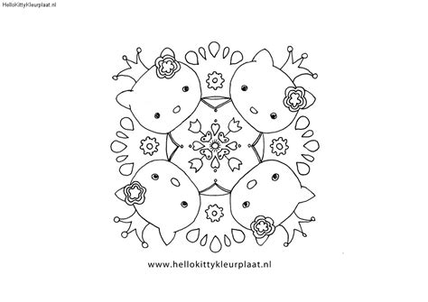 Hello Kitty Mandala Met Vriendjes