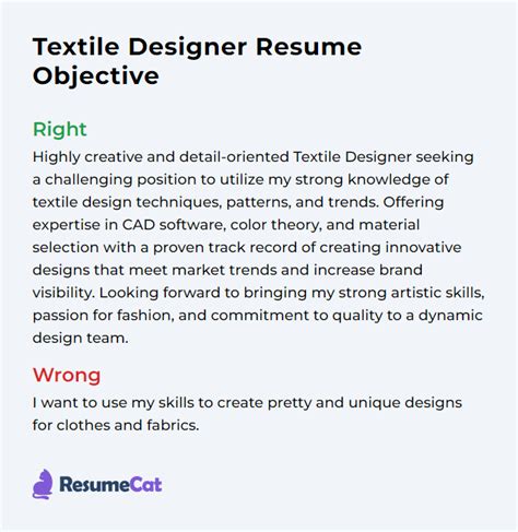 Top 16 Textile Designer Resume Objective Examples