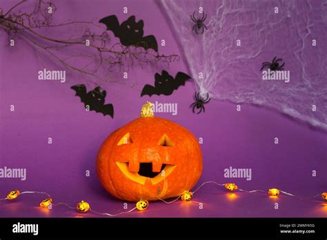 Halloween Backgrounds Of Jack Lantern Natural Pumpkin Spiders And