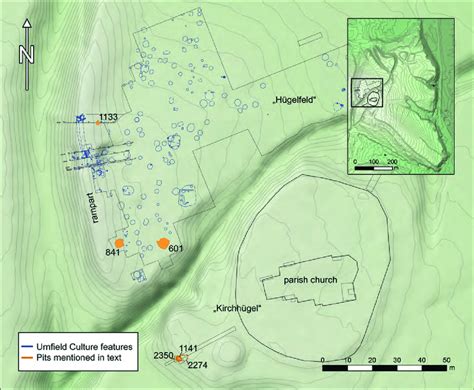 Map of the hillfort site at Stillfried/March with the Late Urnfield ...