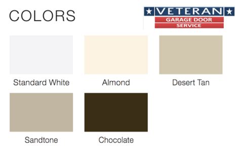 What Standard Colors are Available for Garage Doors?