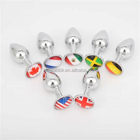 Personalized Metal Anal Plugs Flag Butt Plugs Wholesale