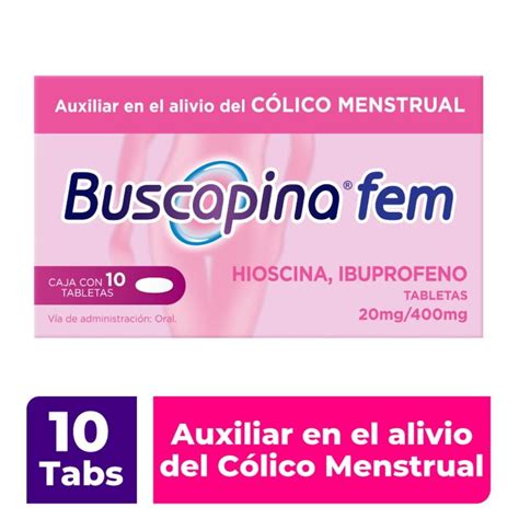 Buscapina Buscapina Fem 10 Tabletas 20 Mg 400 Mg Walmart