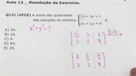 Sistema Linear Exerc Cios Resolvidos Pdf Braincp