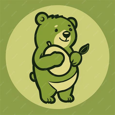 Premium Photo Cute Bear Eating Honey Vector Illustration