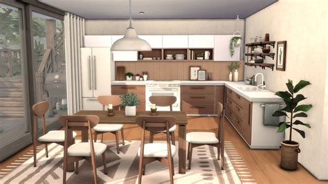 The Sims Sims Cc Sims 4 Kitchen Sims 4 House Building Beige Kitchen