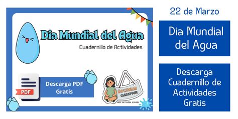 Celebra El D A Mundial Del Agua Con Nuestro Cuadernillo