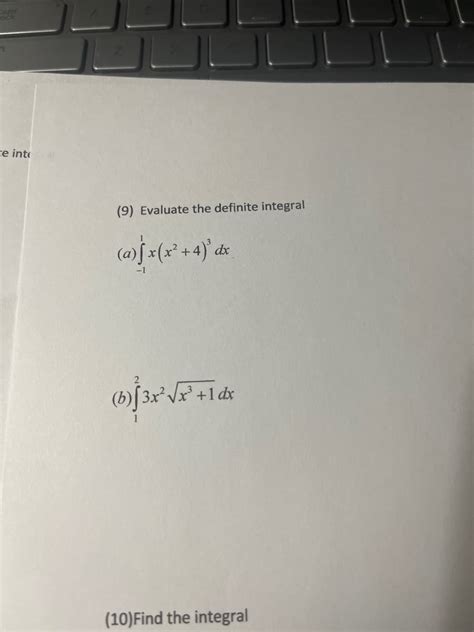 Answered 9 Evaluate The Definite Integral Bartleby