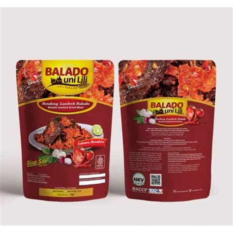 Jual Md Bpom Dendeng Lambok Sapi Balado Merah Gr Khas Minang By Uni