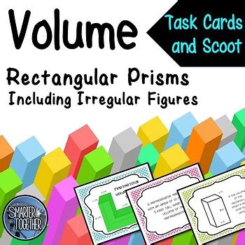 Volume Of Rectangular Prisms Task Cards By Smarter Together Tpt