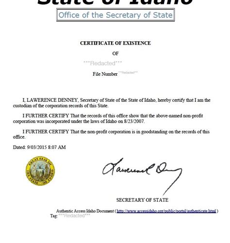 Idaho Secretary Of State Business Registration LLC Bible