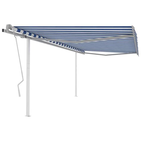 Toldo Retr Til Manual Postes M Azul E Branco Loja Sitio Da