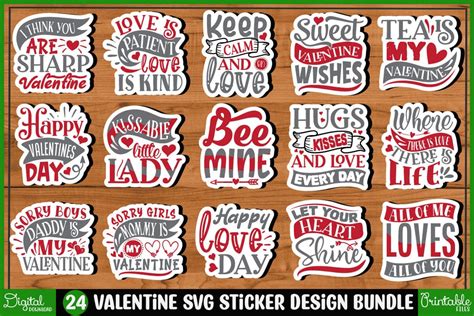 Valentine Svg Sticker Design Bundles Retro Valentine Sublimation Bundle