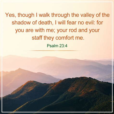 Meaning Of Psalm 23 4 I Will Fear No Evil For My God Is With Me