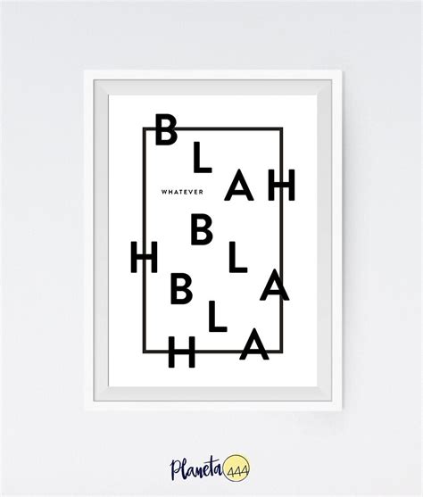 Blah Blah Blah Bla Bla Bla Whatever Typographic Geometric
