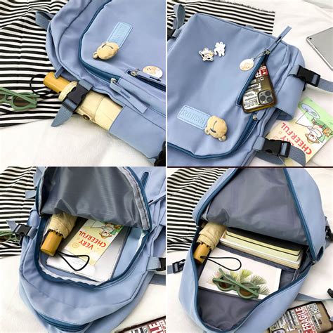 Japanese Style Backpack Blue Rajoki Earn