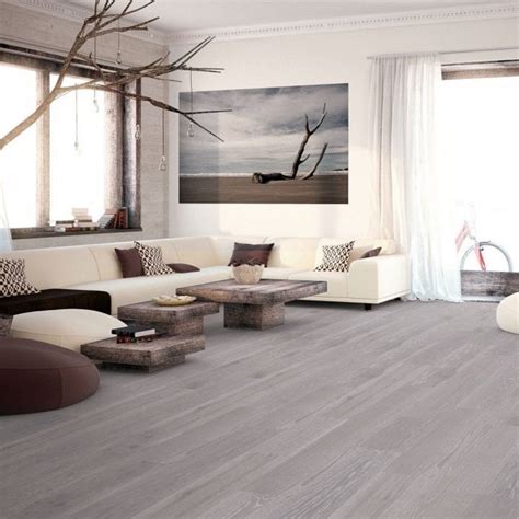 Liberty Floors Premier 14mm X 190mm Grey Whitewashed Oak Brushed And Matt