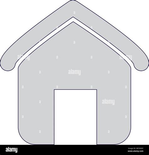 House Shape Icon Over White Background Vector Illustration Stock