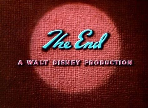 The End Walt Disney Logo