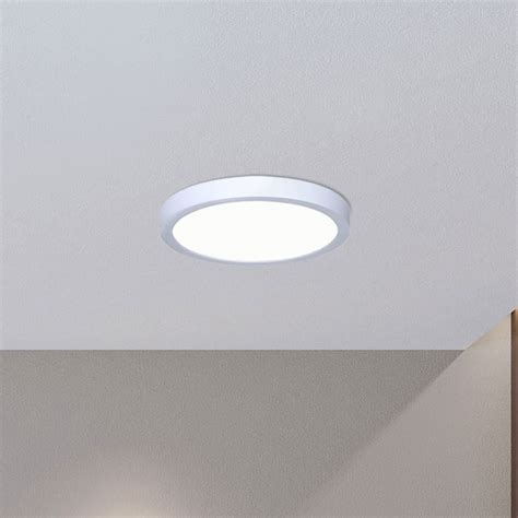 Canarm Led Low Profile 1 Light 11 In Matte White Led Flush Mount Light