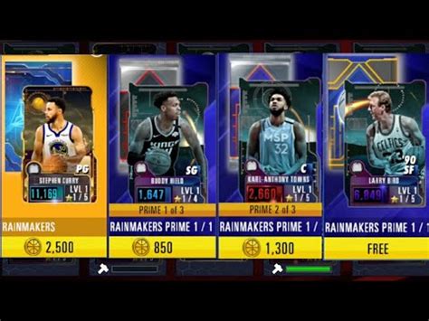 Rainmakers Pack Opening In Nba K Mobile Season Youtube