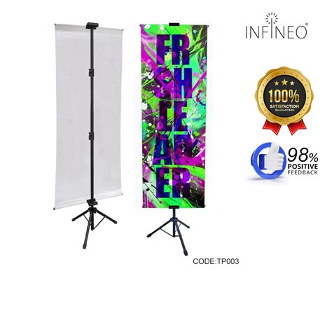 Tripod Banner Bunting Display Stand T Bunting Banner Double Sided For