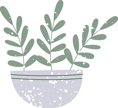 Plant In Pot Splash Texture Stock Vector Illustration Of Texture