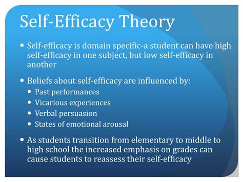 Self Efficacy Theory Of Motivation