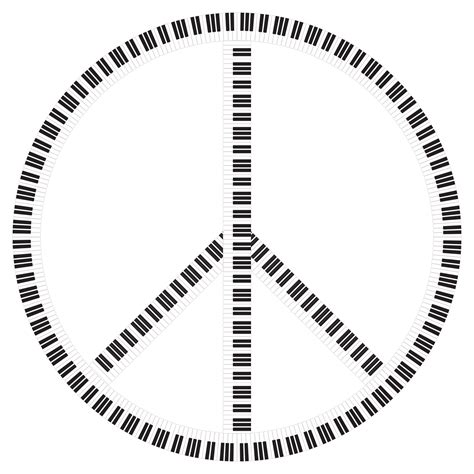 Peace Sign Piano Keys Clip Art Image Clipsafari