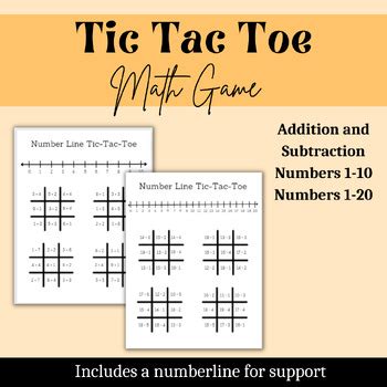 Tic Tac Toe Addition And Subtraction Math Game By Ms Schulz Primary