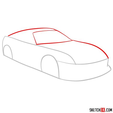 How To Draw 1993 Toyota Supra In 12 Steps Sketchok Easy Drawing Guides