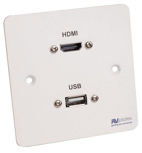 1 Gang Hdmi Usb A Wall Plate Avplates Cpc