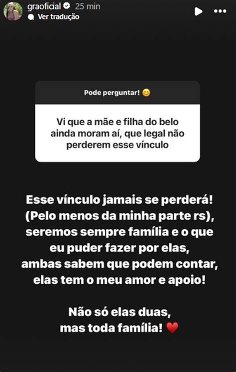 Gracyanne Barbosa Explica Por Que Fam Lia De Belo Continua Morando Em