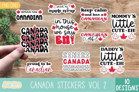 Canada Stickers Vol 2, 10 PNG Stickers Graphic by jordynalisondesigns ...