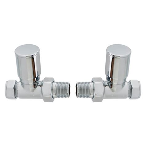 Brenton Chrome Round Straight Radiator Valves Tap Warehouse