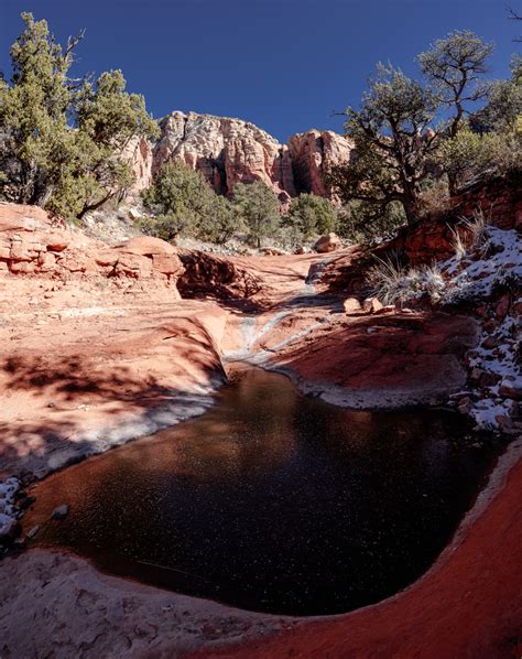 Frozen pool. Sedona, Az. – @flippantsmeagol on Tumblr