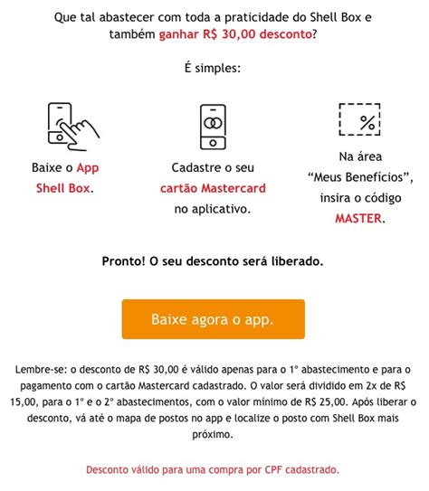 R De Desconto No Primeiro Abastecimento O App Shell Box Pagando