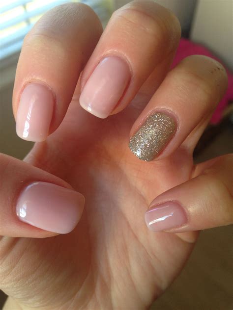 Light Pink And Gold Glitter Nails Different Nail Designs Hot Sex Picture