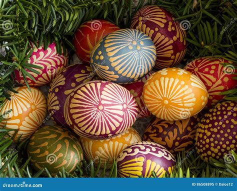 Painted Easter Eggs Stock Image Image Of Beautiful Craft 86508895