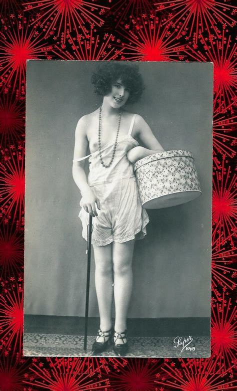 S Original Pin Up Girl Nude Flapper Girl French Postcard B